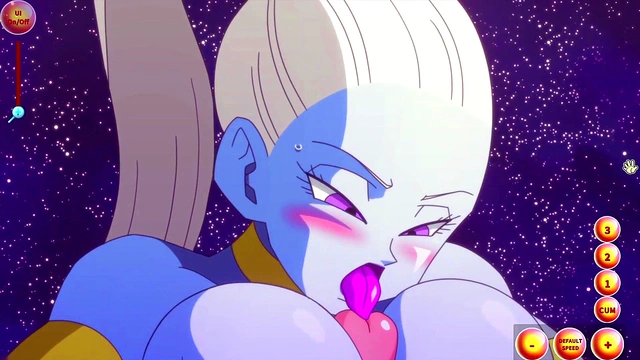Vados Shows Off Big Boobs for Old Master Roshi in Sexy Hentai Blowjob Handjob Scene