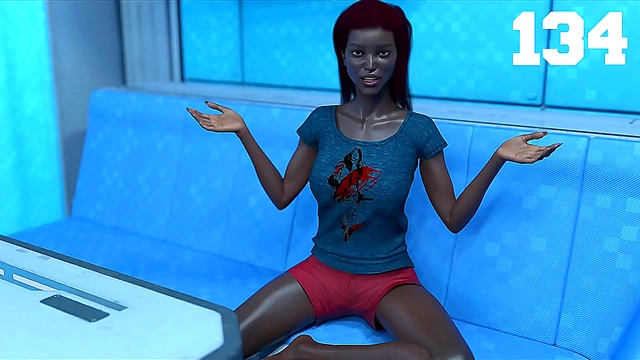 Angry Busty ebony Wife Strands Me In Space for Naughty 3D Alien Sex