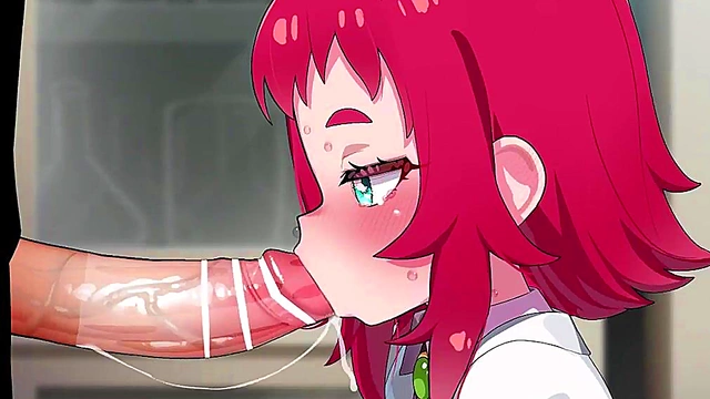 Petite Hentai Babe Deepthroats Big Dick With Small Tits