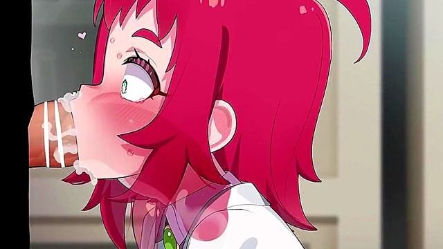 Petite Hentai Babe Deepthroats Big Dick With Small Tits