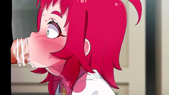 Petite Hentai Babe Deepthroats Big Dick With Small Tits