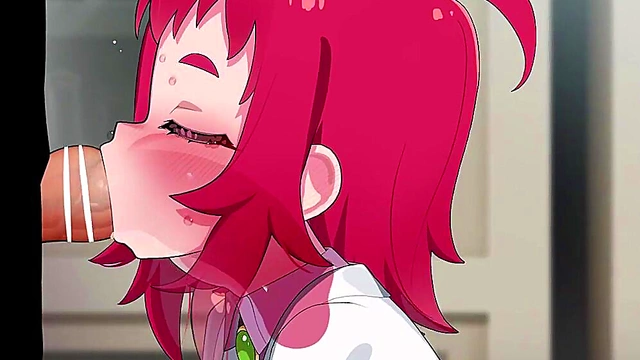 Petite Hentai Babe Deepthroats Big Dick With Small Tits