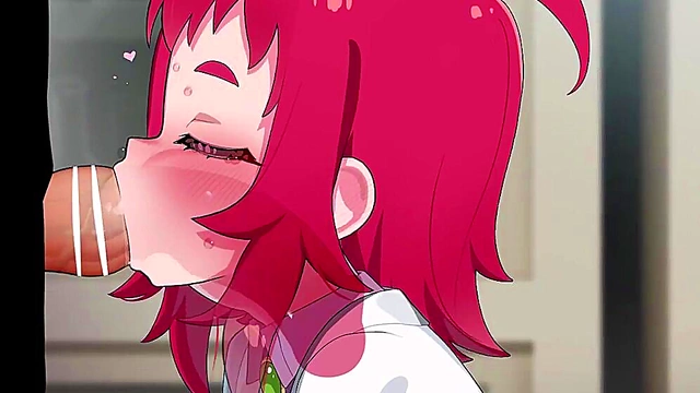 Petite Hentai Babe Deepthroats Big Dick With Small Tits