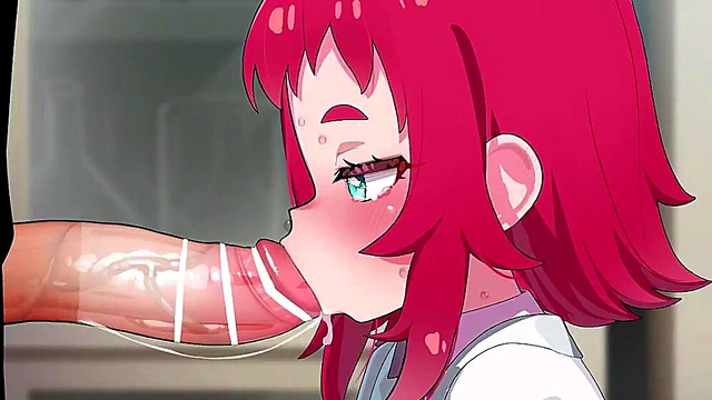 Petite Hentai Babe Deepthroats Big Dick With Small Tits