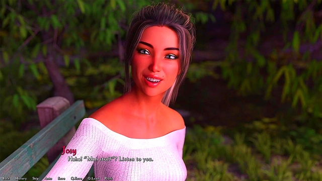 Cute BustyBrunette Craves Huge Cock In 3D Hentai Game Adventure