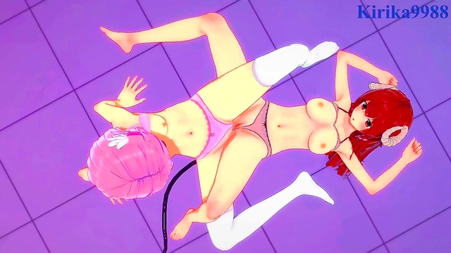 Shamiko & Momo's Intense Lesbian Play – Big Boobs & Passionate Yuri Action