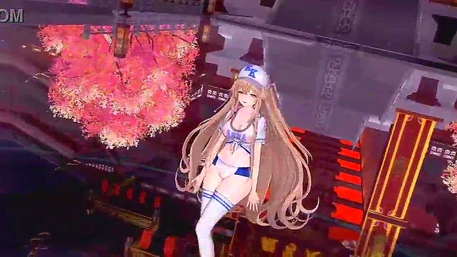 Anchorage Dances Seductively in 3D Anime Kancolle Fantasy