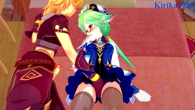 Genshin Impact Hentai – Sucrose, Hu Tao & Aether in Intense 3D Teen Ecchi Action