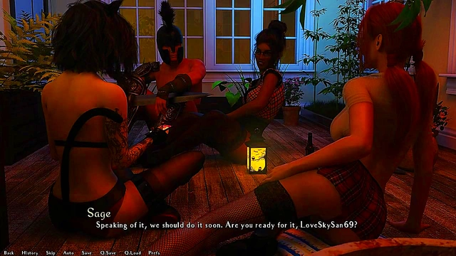 Horny Cheating Girlfriend Seduces in 3D Anime Visual Novel Adventure