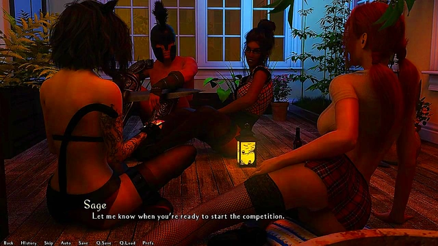 Horny Cheating Girlfriend Seduces in 3D Anime Visual Novel Adventure