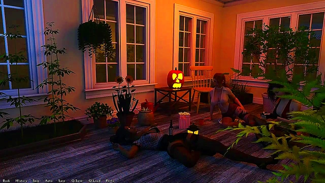 Horny Cheating Girlfriend Seduces in 3D Anime Visual Novel Adventure