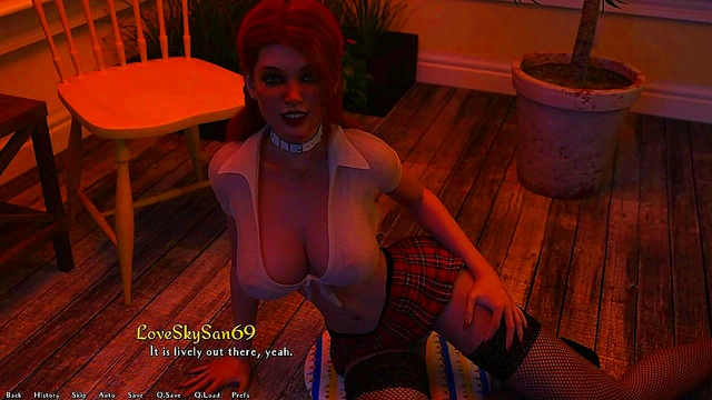 Horny Cheating Girlfriend Seduces in 3D Anime Visual Novel Adventure