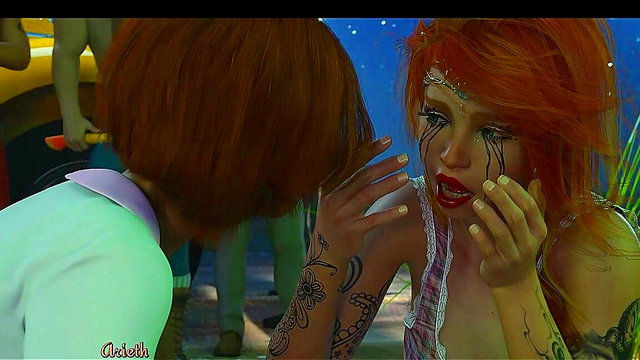 Horny Cheating Girlfriend Seduces in 3D Anime Visual Novel Adventure