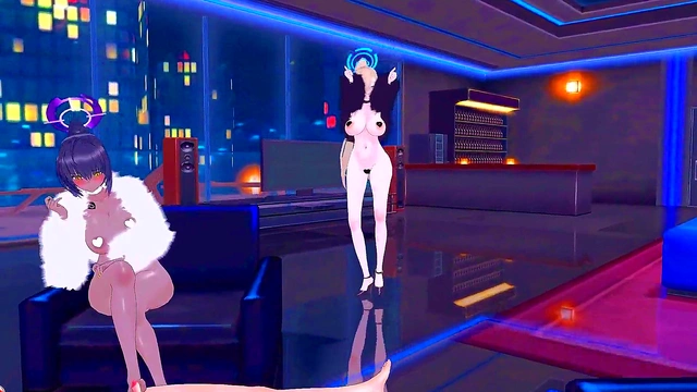 Horny Asuna & Karin Get Wild in Anime MMD Action Scene