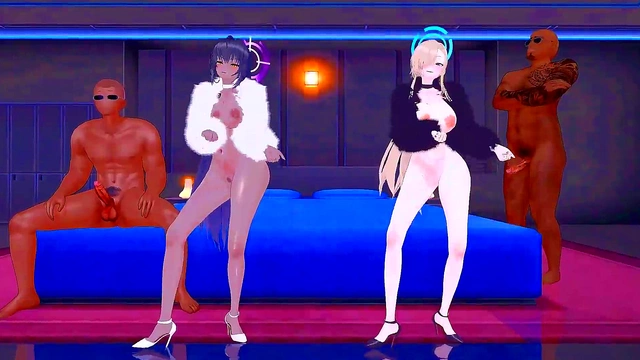 Horny Asuna & Karin Get Wild in Anime MMD Action Scene