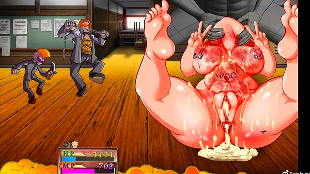 Busty Anime Girls Get Double Penetrated & Bukkaked in BDSM-Filled RPG Game Playthrough