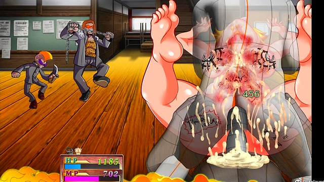 Busty Anime Girls Get Double Penetrated & Bukkaked in BDSM-Filled RPG Game Playthrough