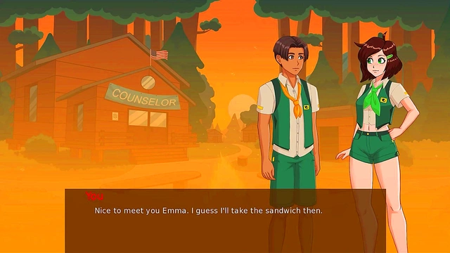 Hot 3D Anime Girls Seduce in Camp Mourning Wood for Steamy Visual Novel Action