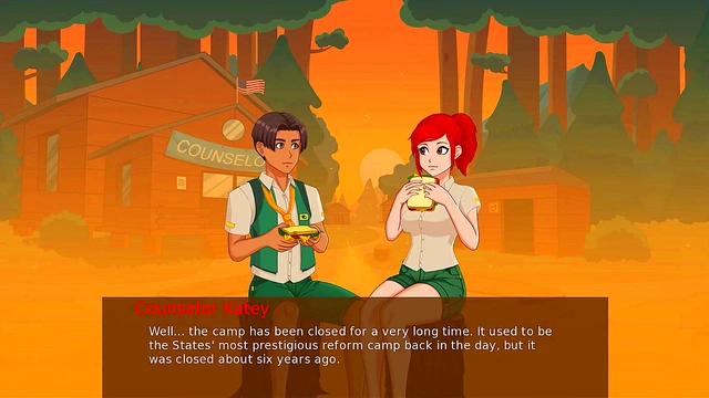 Hot 3D Anime Girls Seduce in Camp Mourning Wood for Steamy Visual Novel Action