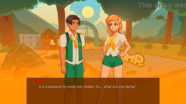 Hot 3D Anime Girls Seduce in Camp Mourning Wood for Steamy Visual Novel Action