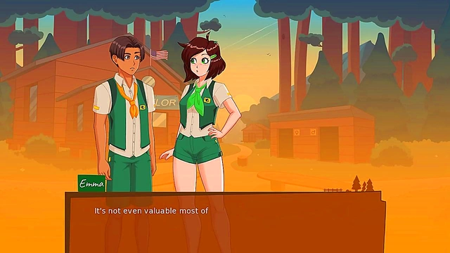 Horny 3D Anime Chick Seduces in Camp Mourning Wood for Juicy Sex Fantasies