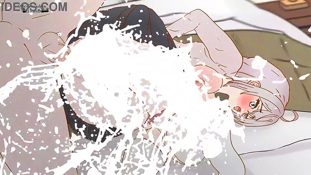 Alya Sucks Speed Condom Dry in Anime Parody for Cum Inside Hotwife Action