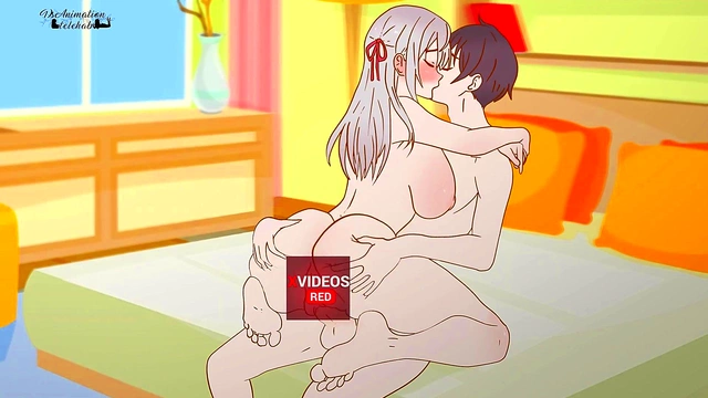 Alya Sucks Speed Condom Dry in Anime Parody for Cum Inside Hotwife Action