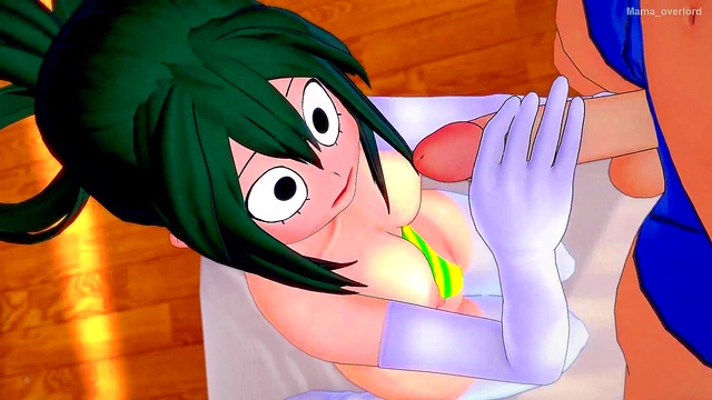 Hot Froppy in Swimsuit Rides Dick for Uncensored MHA Hentai Orgasm