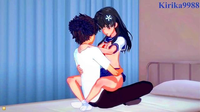Intense 3D Anime Sex – Ruiko Saten, Misaki Shokuhou, and Toma Kamijo CreamPie Action
