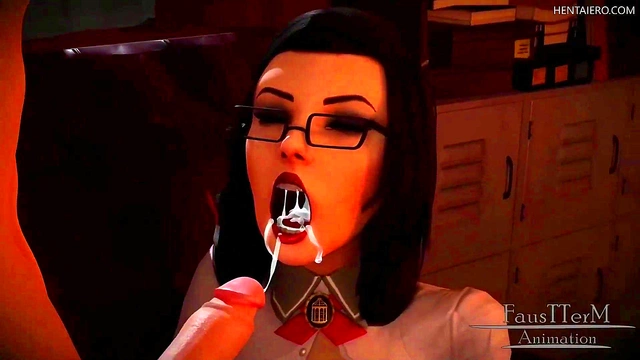 Teen Anime Babe Gives Mind-Blowing 3D Blowjob With Sexy Animations