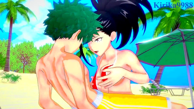My Hero Academia – Momo, Kyoka & Izuku’s Intense 3D Anime Sex Adventure