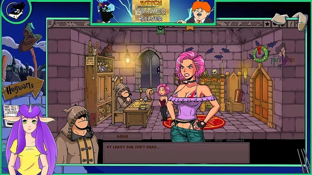 Sexy Anime Witch Trains Her Hot Asian Body For Horny Vtuber Action