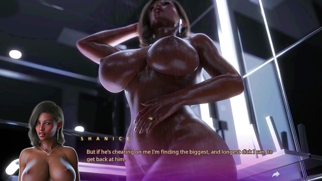 Goddess Takes Steamy Shower While MILF Watches Intensely In 3D Hentai