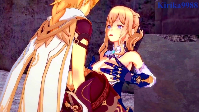 Intense 3D Hentai Sex With Lumine, Jean, and Aether From Genshin Impact