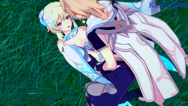 Intense 3D Hentai Sex With Lumine, Jean, and Aether From Genshin Impact