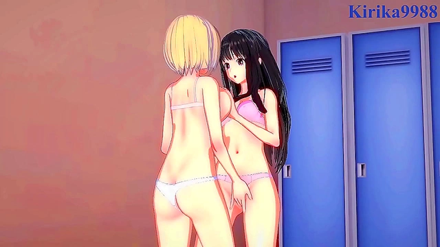 Lesbian Lovers Takina & Chisato Engage in Intense Futanari Sex & Big Boob Action