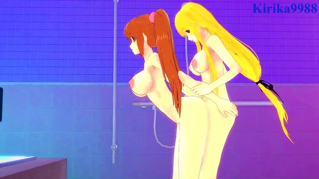 Magical Girls Nanoha & Fate Engage in Intense Futanari Lesbian Action
