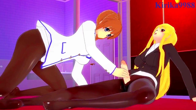 Magical Girls Nanoha & Fate Engage in Intense Futanari Lesbian Action