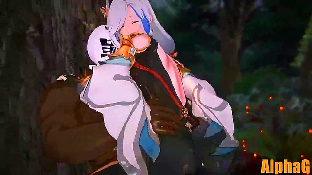 Shenhe from Genshin Impact Takes Anal Pleasure in Anime Hentai Action
