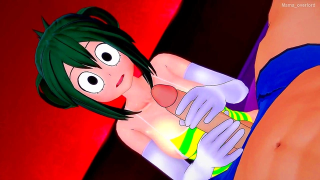Tsuyu Asui Learns Quick Handjob Techniques in Tight Swimsuit for Froppy MHA