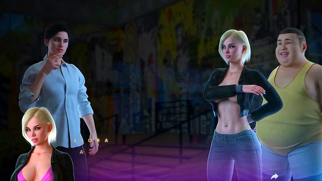 Stunning 3D Anime Babe Gets Trapped for Intense Visual Novel Action