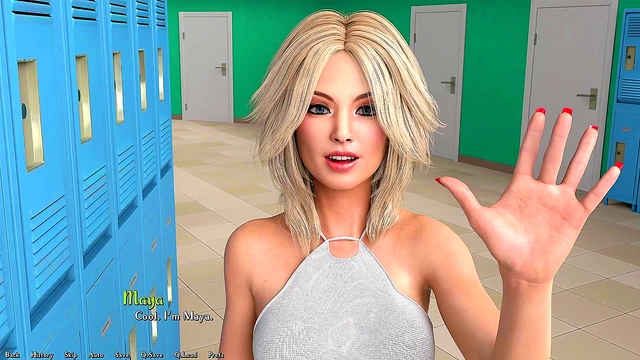 Cute Busty Blonde Guides You Through Campus in Sexy Outfit for Naughty Fun