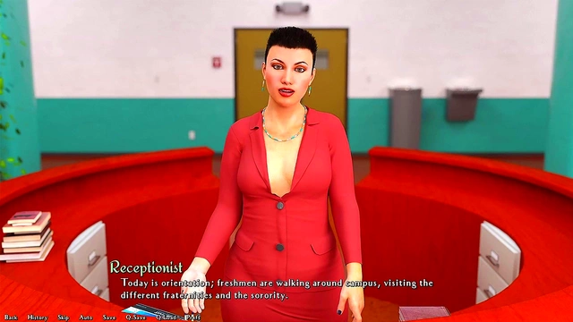 Cute Busty Blonde Guides You Through Campus in Sexy Outfit for Naughty Fun