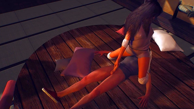 Busty Femdom Goddess Facesits Submissive Student During Anime Yoga Class