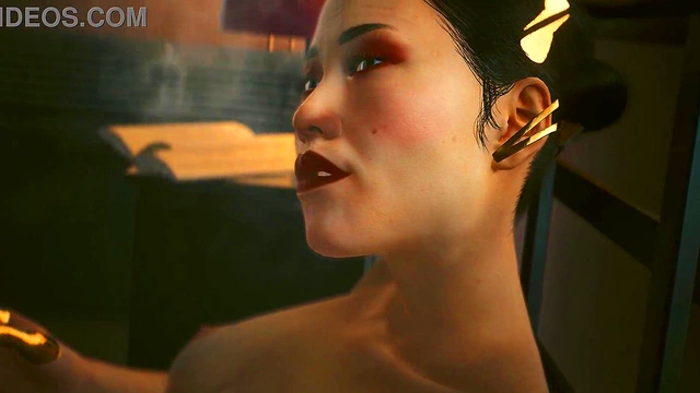 3D Cyberpunk Anime Hanako Arasaka Rides Cock in Laguna Bend Sex Scene