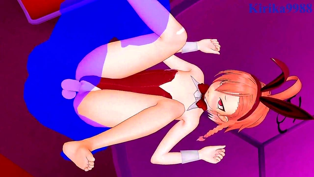 Mikamo Neru & Uzawa Reisa Intense 3D Anime Sex in Sexy Bunny Outfits