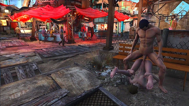 Brunette Cartoon Babe Gets Fucked Publicly in Fallout 4 Diamond City