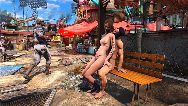 Brunette Cartoon Babe Gets Fucked Publicly in Fallout 4 Diamond City
