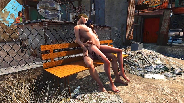Brunette Cartoon Babe Gets Fucked Publicly in Fallout 4 Diamond City