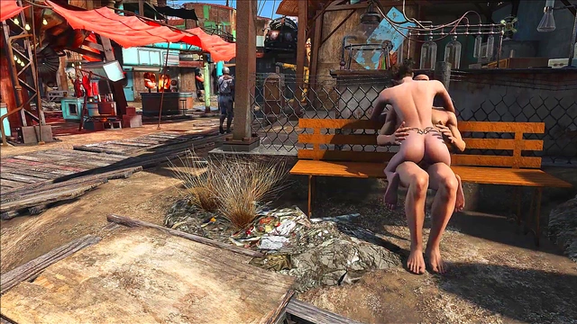 Brunette Cartoon Babe Gets Fucked Publicly in Fallout 4 Diamond City